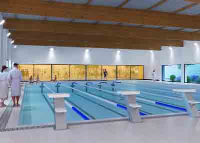 Noticia de Almería 24h: Una piscina de siete calles y un gran gimnasio, más cerca para la Ciudad Deportiva de Roquetas de Mar