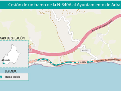 Mitma cede al Ayuntamiento de Adra un tramo de la carretera N-340A