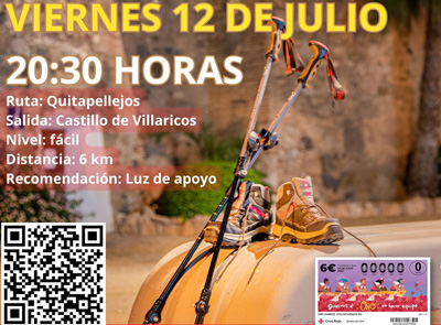 Noticia de senderismo en Almería 24h: IV Ruta Nocturna con partida desde el Castillo de Villaricos