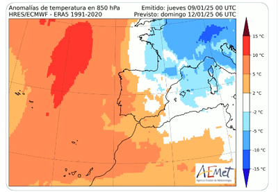 Noticia de Almera 24h: AEMET advierte de una bajada de temperaturas acusada a partir del Domingo