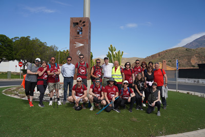 Noticia de senderismo en Almería 24h: El alcalde recibe a los primeros peregrinos que inauguran los "Caminos de la Luz" desde Sevilla hasta Dalías, a su paso por El Ejido