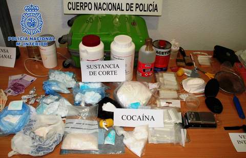 Desmantelado un grupo de narcos y un laboratorio para manipular cocana en Almera
