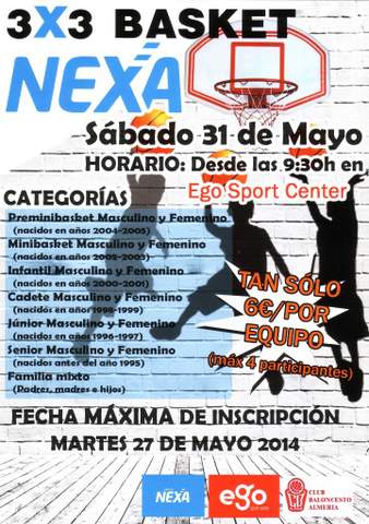 Torneo de 3x3 del Club Baloncesto Almera y Grupo Nexa