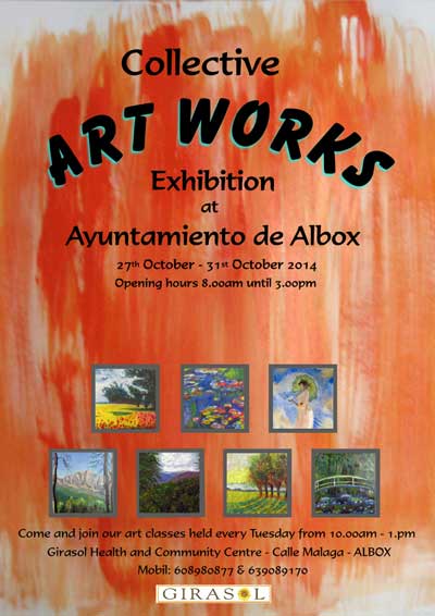 El Patio de Luces del Ayuntamiento de Albox alberga la exposicin de la Escuela de Pintura 'Art Work