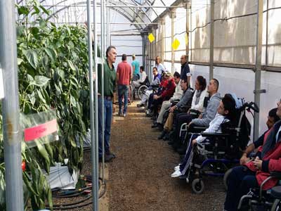 La Unidad de Gravemente Afectados de la Federacin Almeriense de Personas con Discapacidad visita el Ifapa de La Mojonera