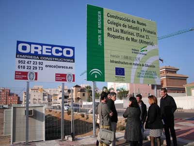 La Junta invierte 2,9 millones de euros en la construccin de un colegio en Roquetas de Mar y la remodelacin de un centro en El Ejido