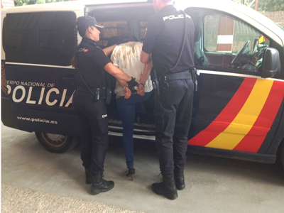 La Polica Nacional detiene en Aguadulce  a una fugitiva reclamada por las autoridades polacas