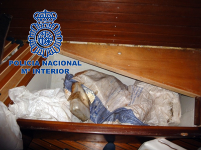 La Polica Nacional intercepta un velero rumbo a Galicia cargado con 600 kilos de cocana