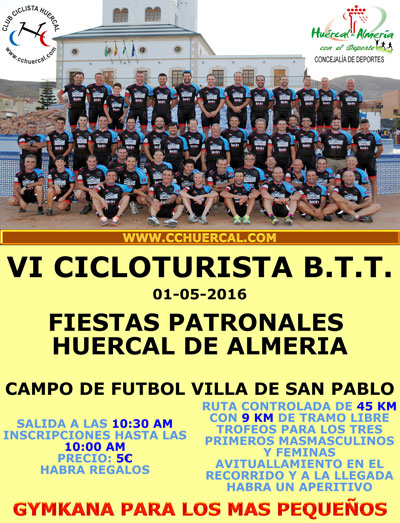 Hurcal de Almera vivir una Fiesta del Ciclismo de la mano de la VI Carrera BTT