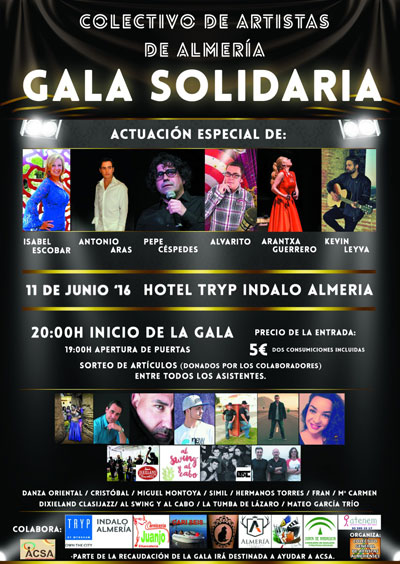 Cuenta atrs para la I Gala Solidaria del Colectivo General de Artistas de Almera