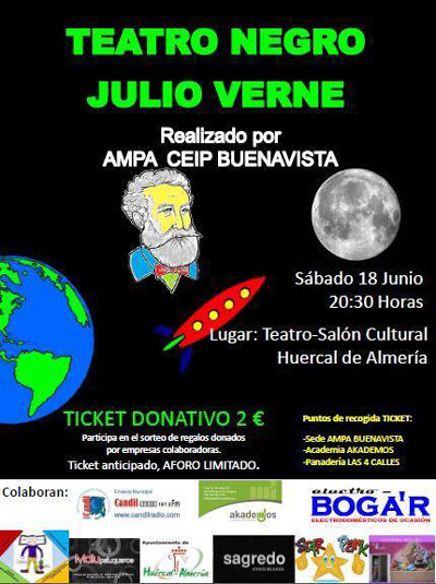 La obra Teatro Negro del AMPA Ceip Buenavista acercar a los asistentes al legado de Julio Verne