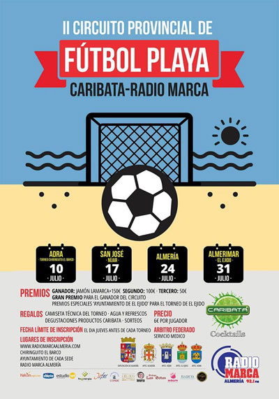 Adra ser maana sede del II Circuito Provincial de Ftbol Playa Radio Marca Caribata