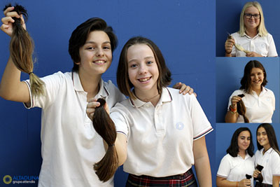 Alumnas del colegio Altaduna se cortan el pelo para donarlo a las mujeres enfermas de cncer de mama
