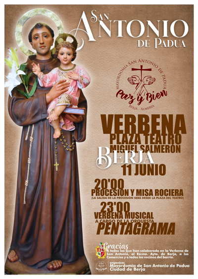 Berja celebra este sábado la festividad de San Antonio con una verbena