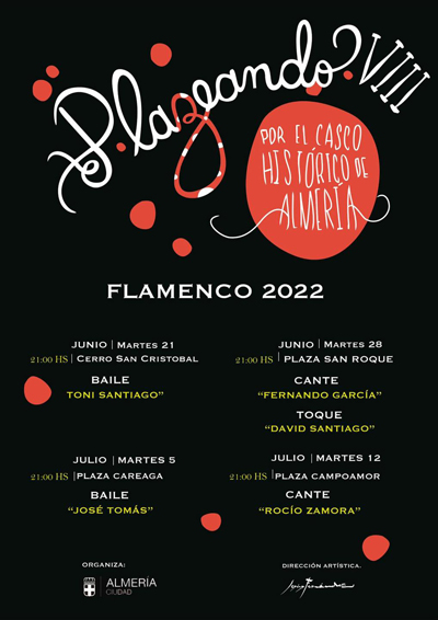 El ciclo ‘Plazeando’ vivirá mañana en la Plaza de San Roque la segunda de sus cuatro veladas de flamenco almeriense