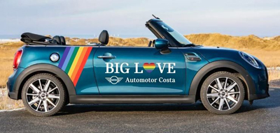‘Aunque somos diferentes, juntos somos mejores’, es el lema con el que MINI Automotor Costa se suma a la Manifestación Orgullo LGTBI+ Almería 2022