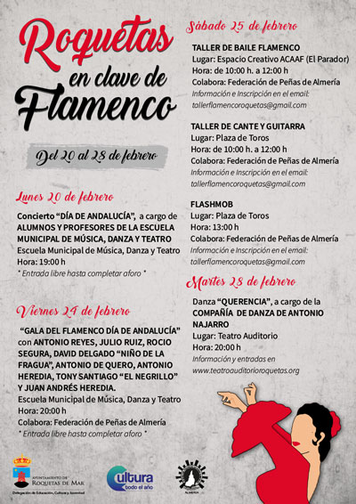 Arranca ‘Roquetas en clave de flamenco’ con el concierto ‘Da de Andaluca’ en la Escuela de Msica