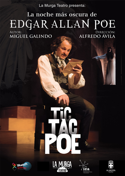 La obra de teatro ‘Tic Tac Poe’ recrea las últimas horas de vida de Edgar Allan Poe, este viernes en el Auditorio Maestro Padilla