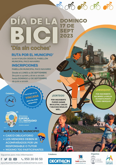 Hurcal de Almera celebrar la Semana Europea de la Movilidad saliendo en bicicleta el prximo da 17 