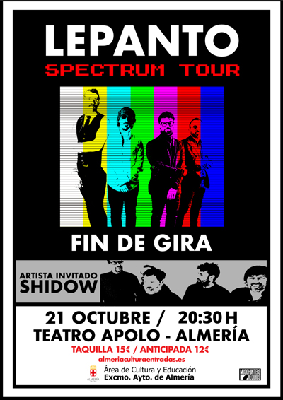 El grupo almeriense Lepanto cerrar en el Teatro Apolo su gira ‘Spectrum Tour’