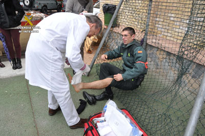 La Guardia Civil realiza un simulacro de emergencia en la Comandancia de Almera 